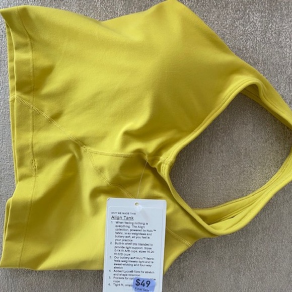 Lulu Lemon Align Tank Size 4 - Picture 7 of 12